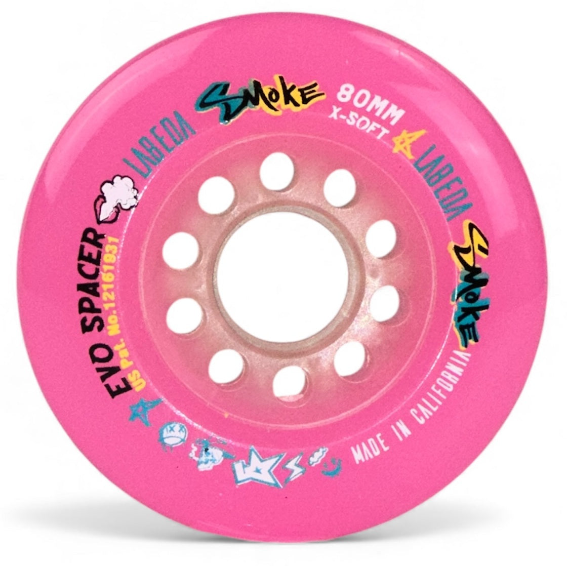 Labeda Smoke X-Soft Roller Hockey Wheel – Pink