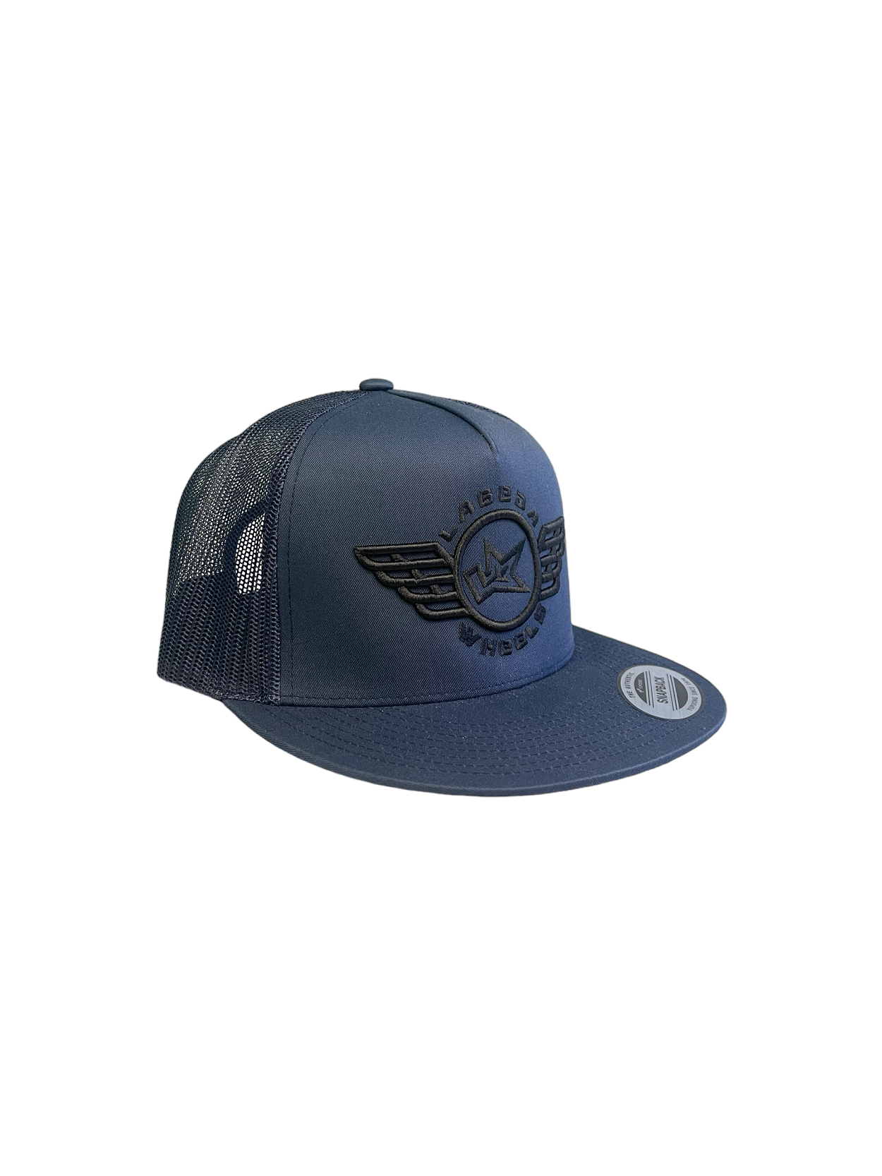 Flat Bill Hat – 5 Panel Classic Trucker Labeda Wings Navy