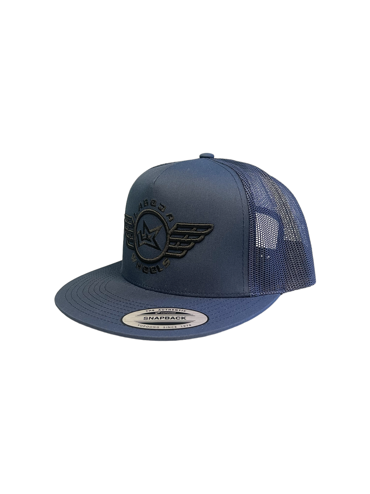 Flat Bill Hat – 5 Panel Classic Trucker Labeda Wings Navy