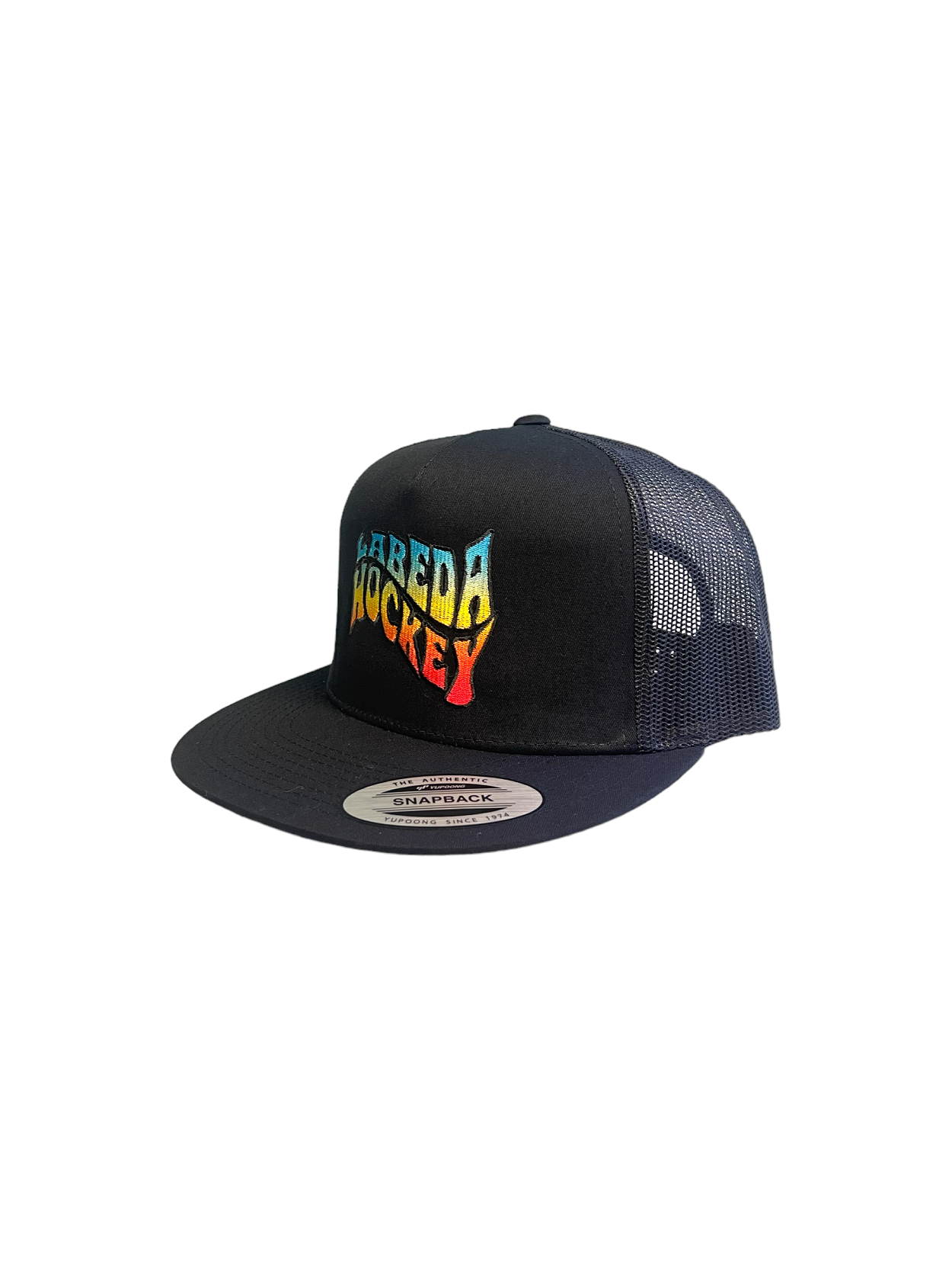 Flat Bill Hat – 5 Panel Classic Trucker Labeda Tie Dye Black