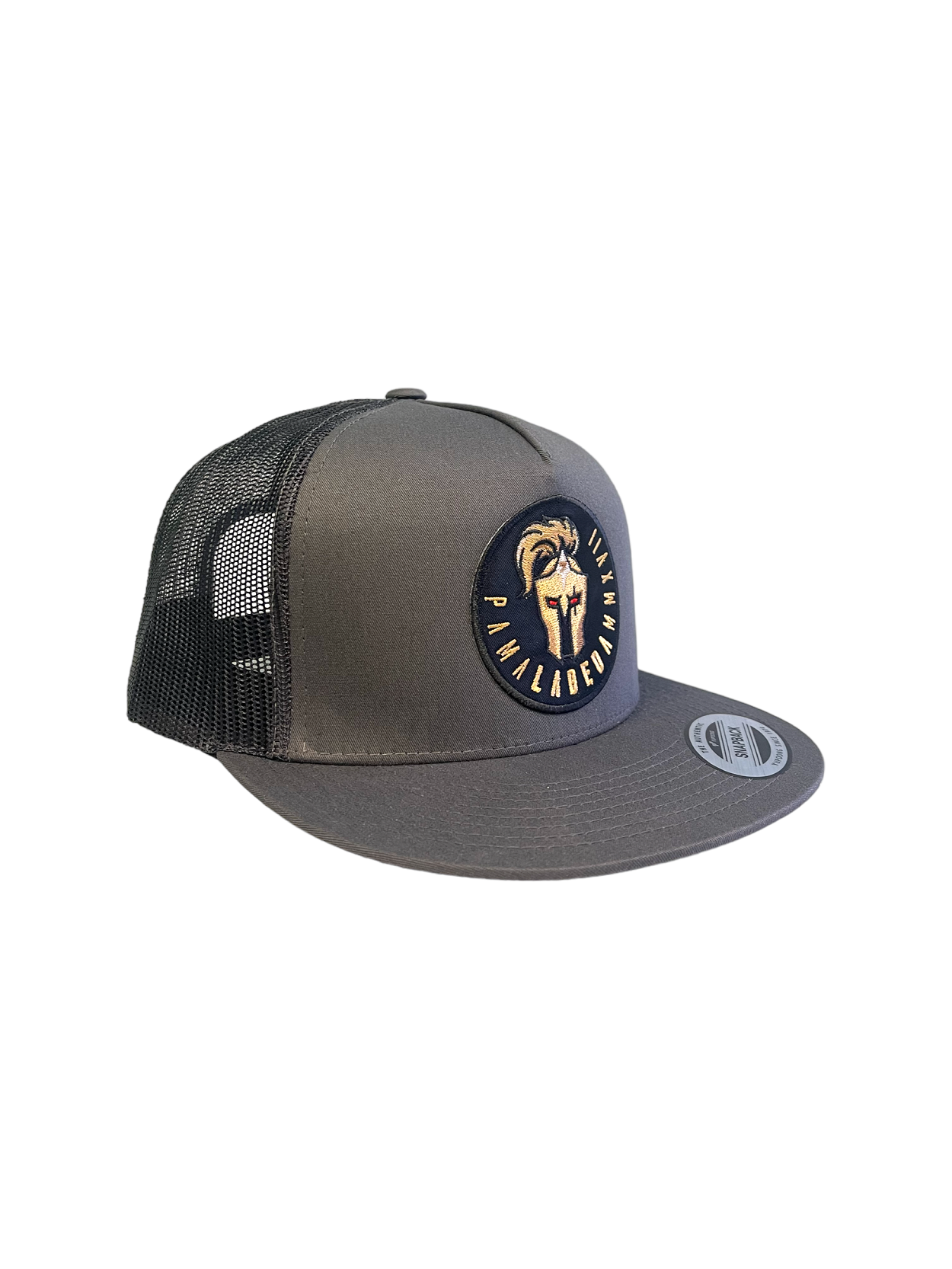 Flat Bill Hat – 5 Panel Classic Trucker Labeda Knights Grey