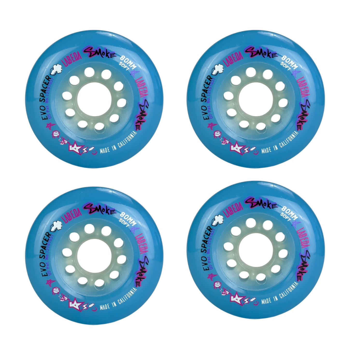 Labeda Smoke Soft Roller Hockey Wheel – Blue