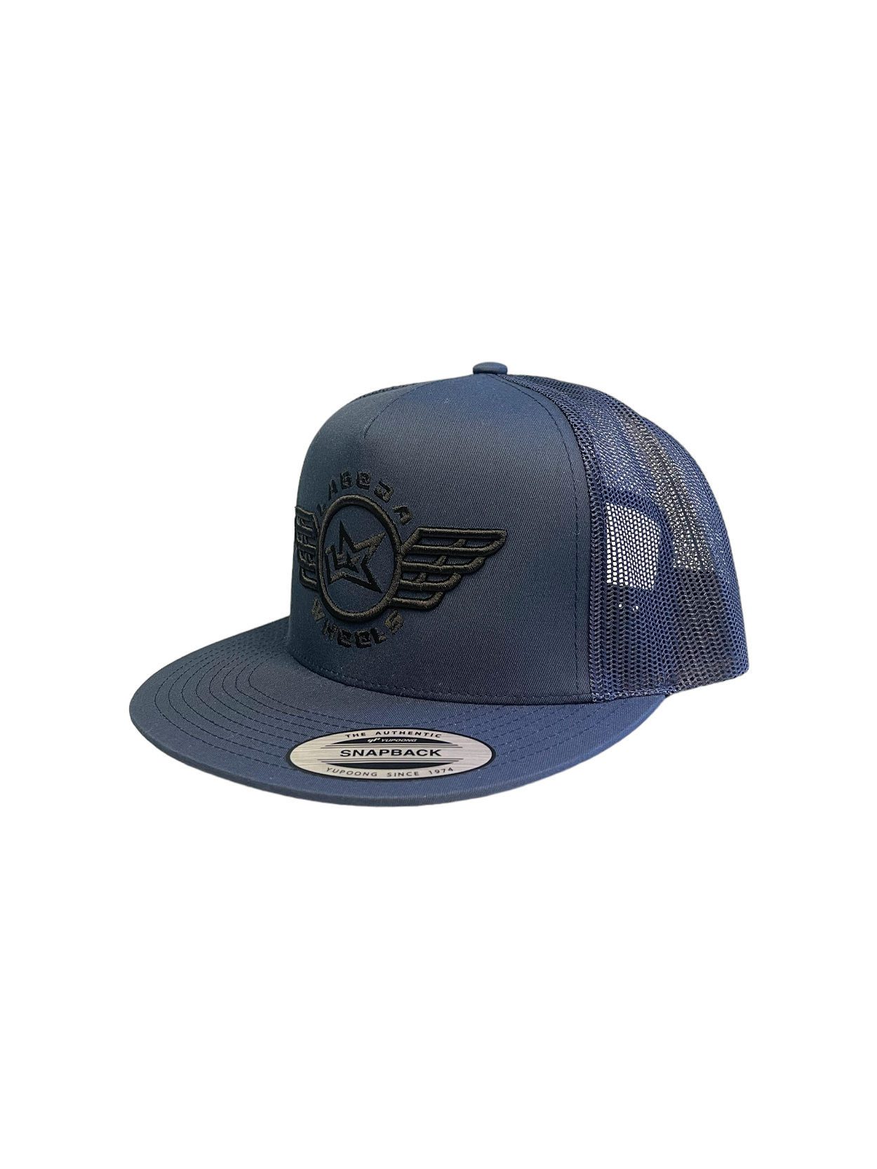 🎁 Flat Bill Hat – 5 Panel Classic Trucker Labeda Wings Navy (100% off)