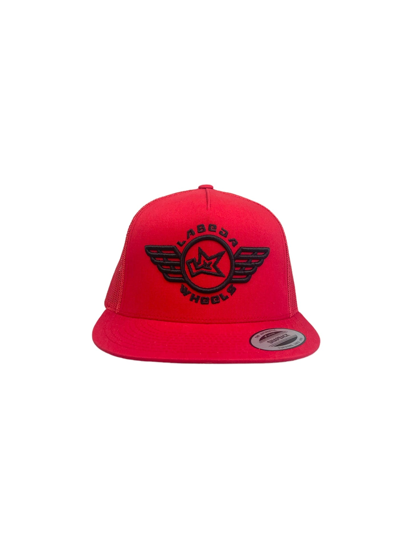 Flat Bill Hat – 5 Panel Classic Trucker Labeda Wings  Red