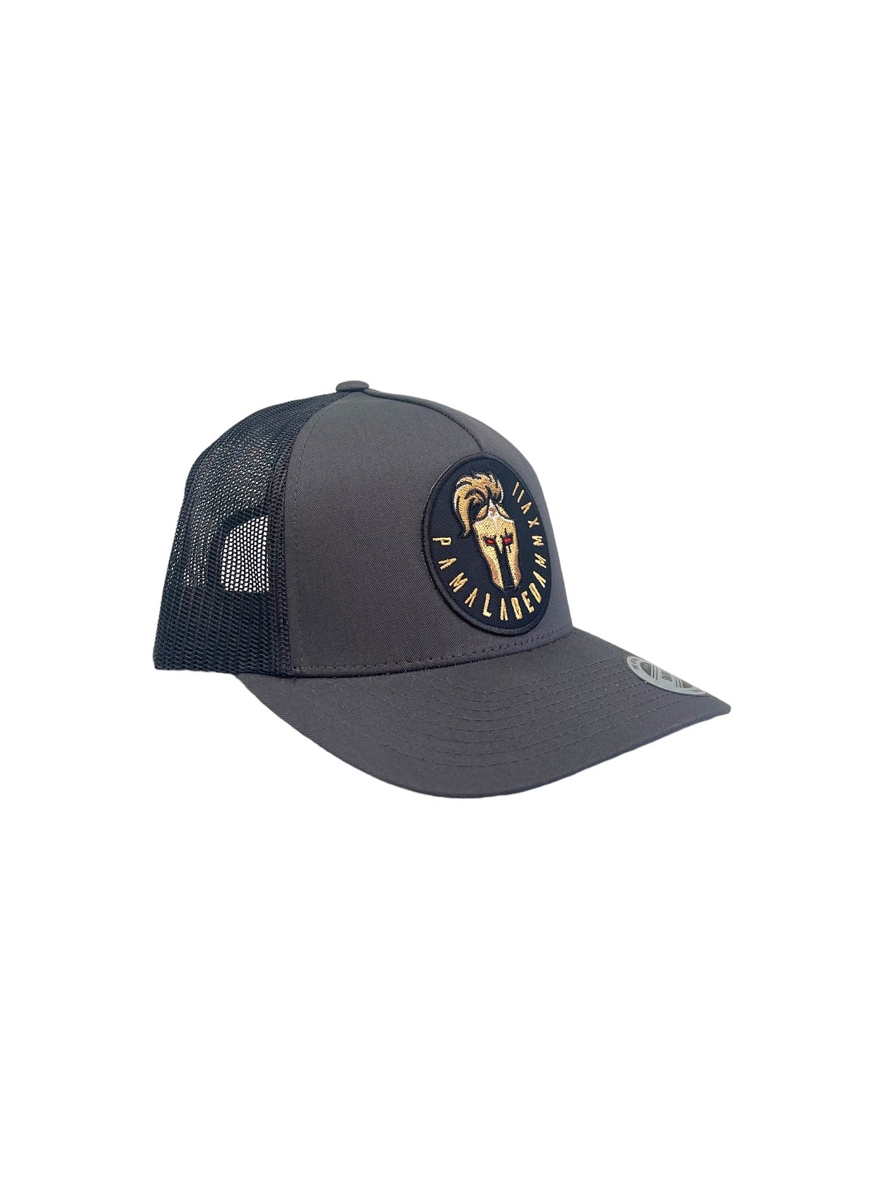 Curve Bill Hat – 5 Panel Retro Trucker Labeda Knights Grey