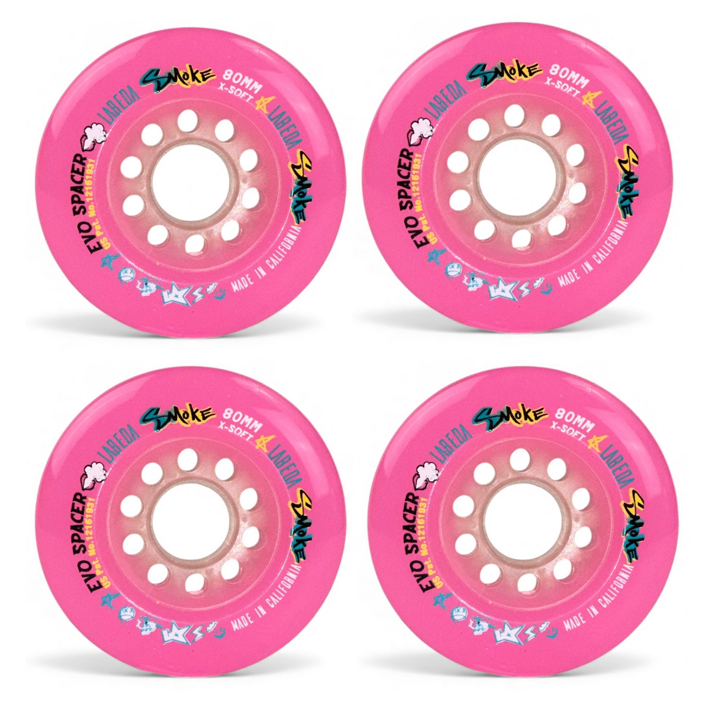 Labeda Smoke X-Soft Roller Hockey Wheel – Pink